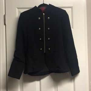 Black military style blazer
